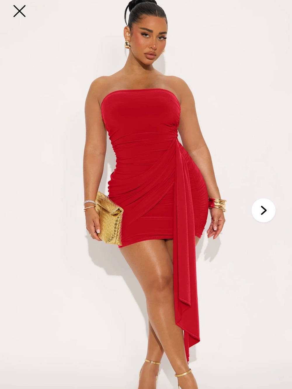 Rush Strapless Red Mini Dress